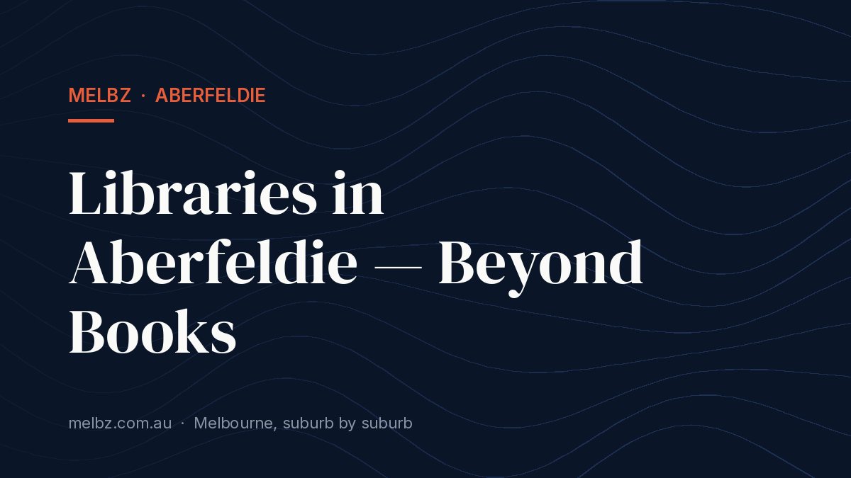 Title card: Libraries in Aberfeldie — Beyond Books