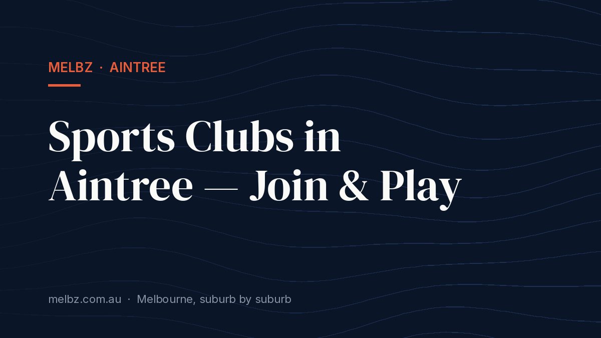 Title card: Sports Clubs in Aintree — Join & Play