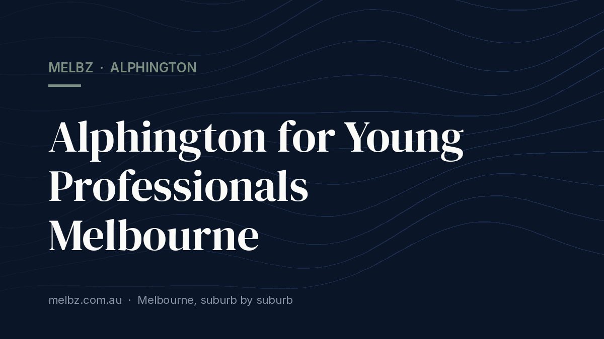 Title card: Alphington for Young Professionals Melbourne