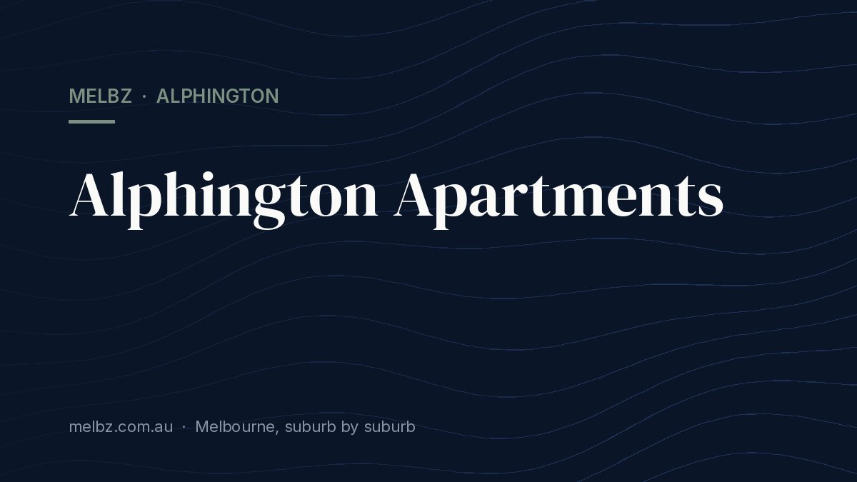 Title card: Alphington Apartments