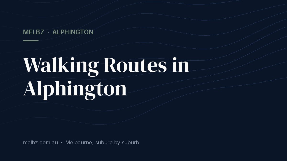 Title card: Walking Routes in Alphington