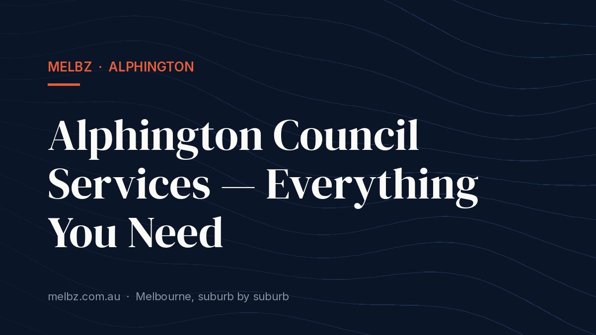 Title card: Alphington Council Services — Everything You Need