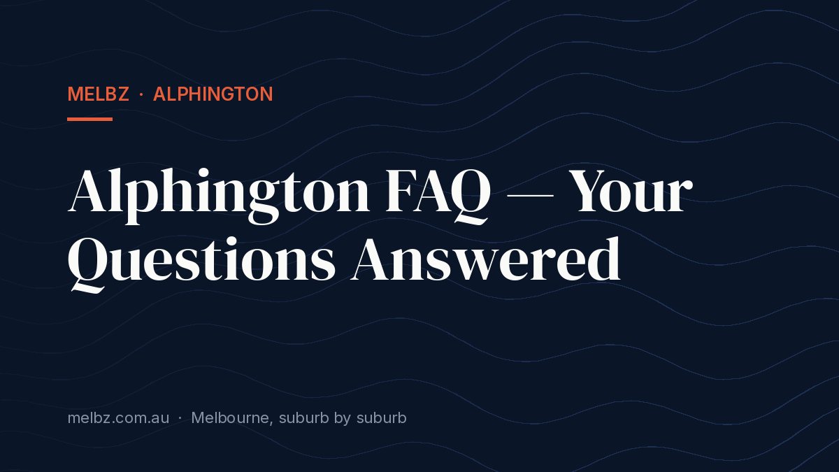 Title card: Alphington FAQ — Your Questions Answered