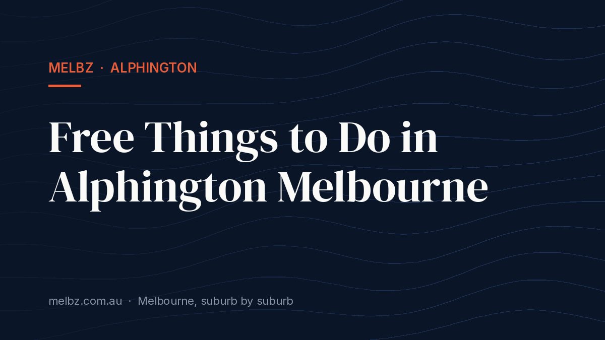 Title card: Free Things to Do in Alphington Melbourne