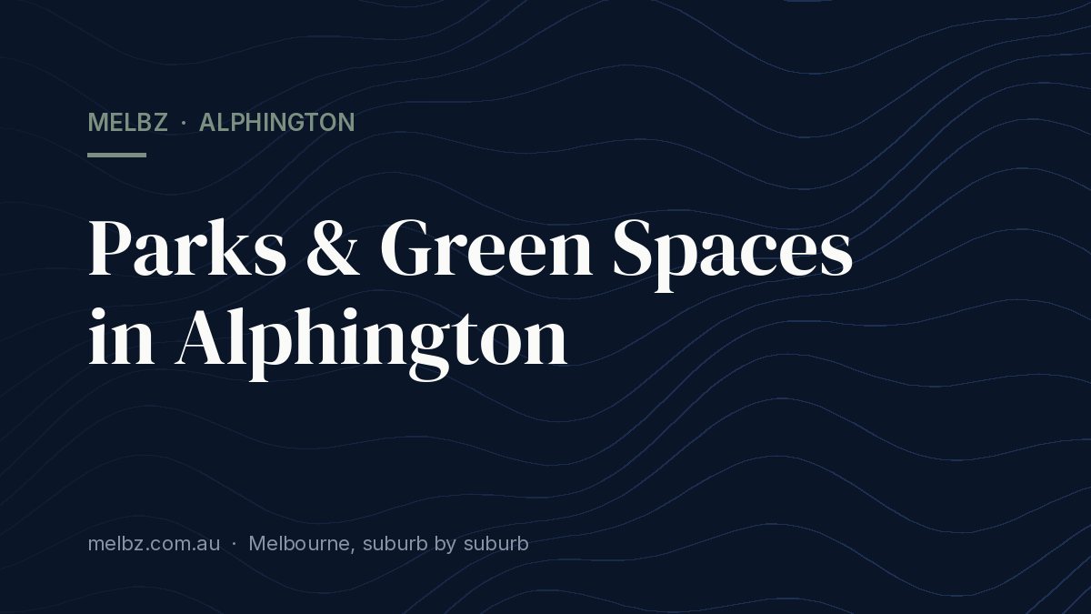 Title card: Parks & Green Spaces in Alphington