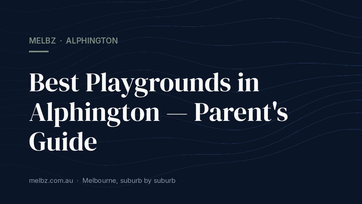 Title card: Best Playgrounds in Alphington — Parent's Guide