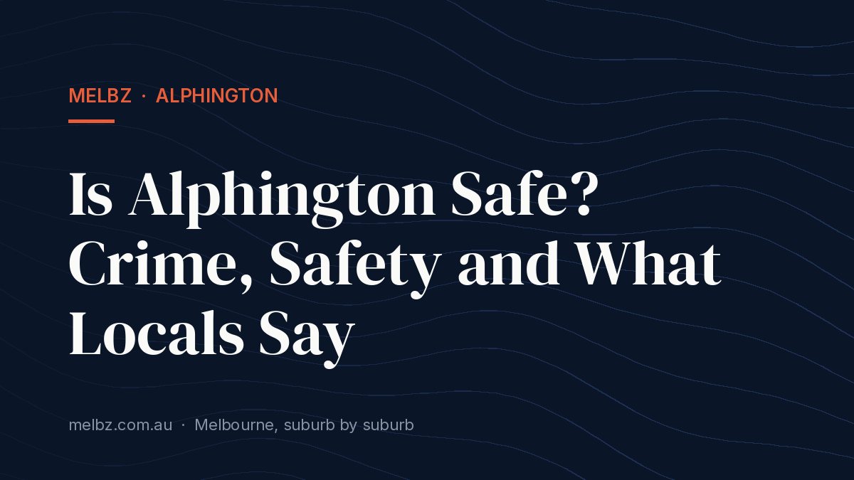 Title card: Is Alphington Safe? Crime, Safety and What Locals Say