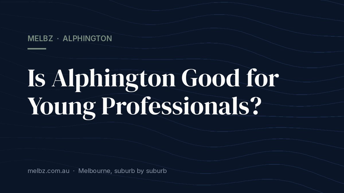 Title card: Is Alphington Good for Young Professionals?