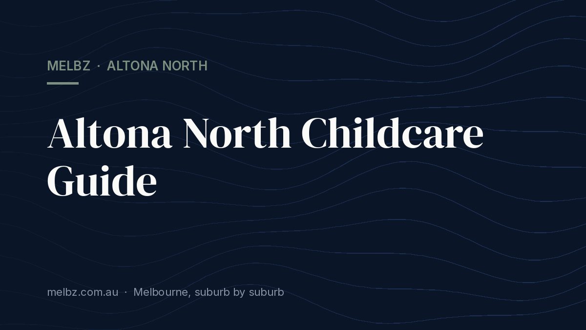Title card: Altona North Childcare Guide