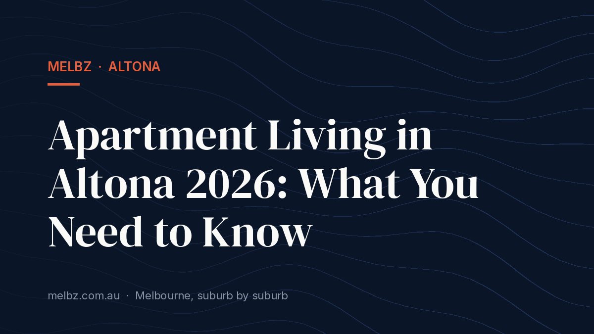 Title card: Apartment Living in Altona 2026: What You Need to Know