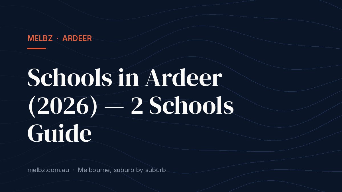 Title card: Schools in Ardeer (2026) — 2 Schools Guide