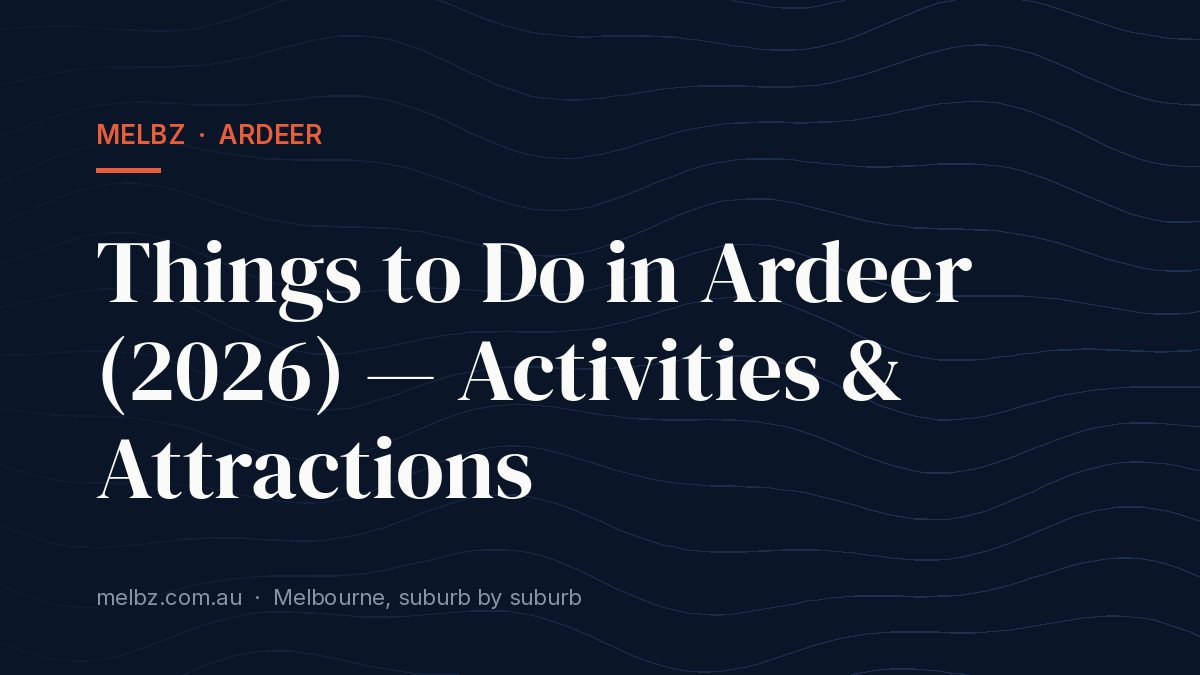Title card: Things to Do in Ardeer (2026) — Activities & Attractions