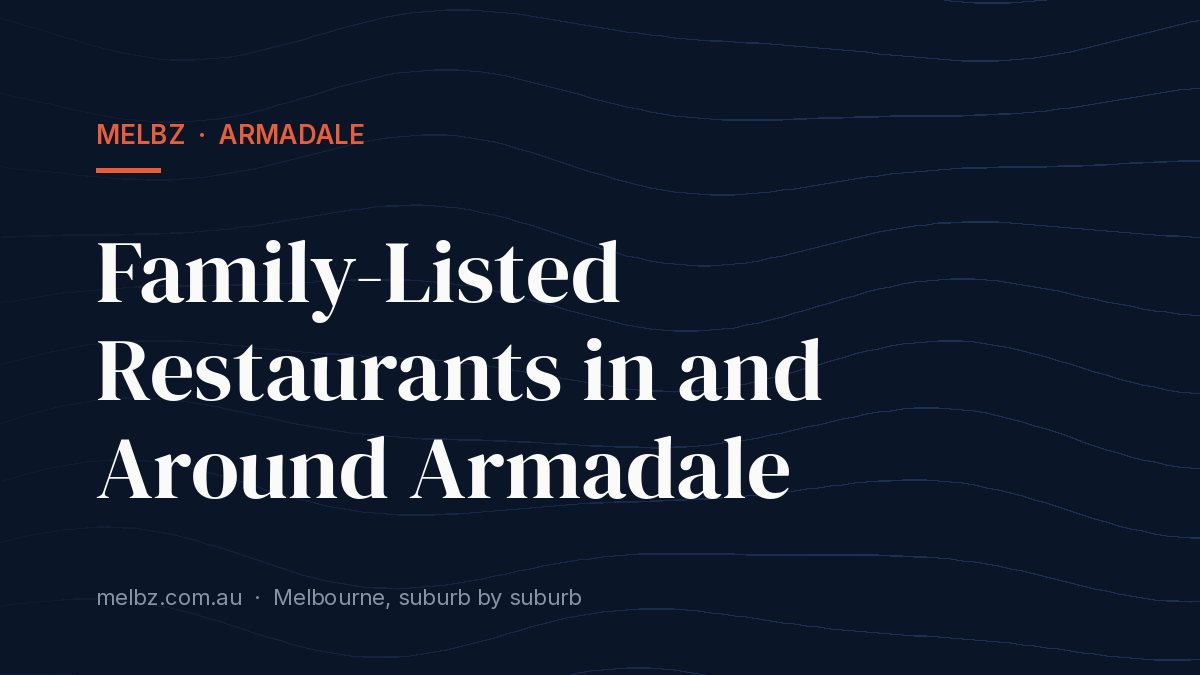 Title card: Family-Listed Restaurants in and Around Armadale
