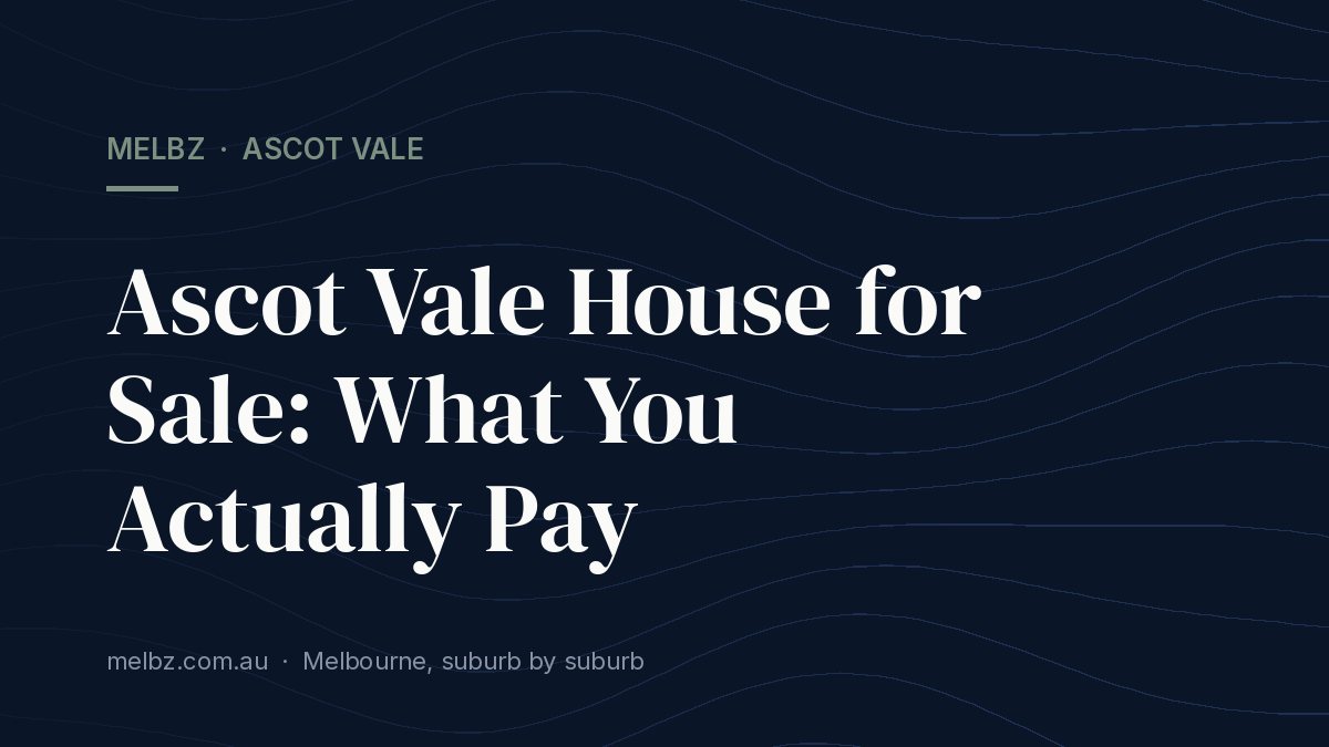 Title card: Ascot Vale House for Sale: What You Actually Pay