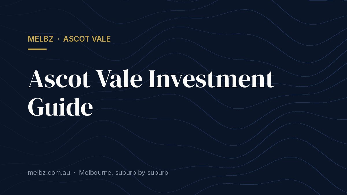Title card: Ascot Vale Investment Guide