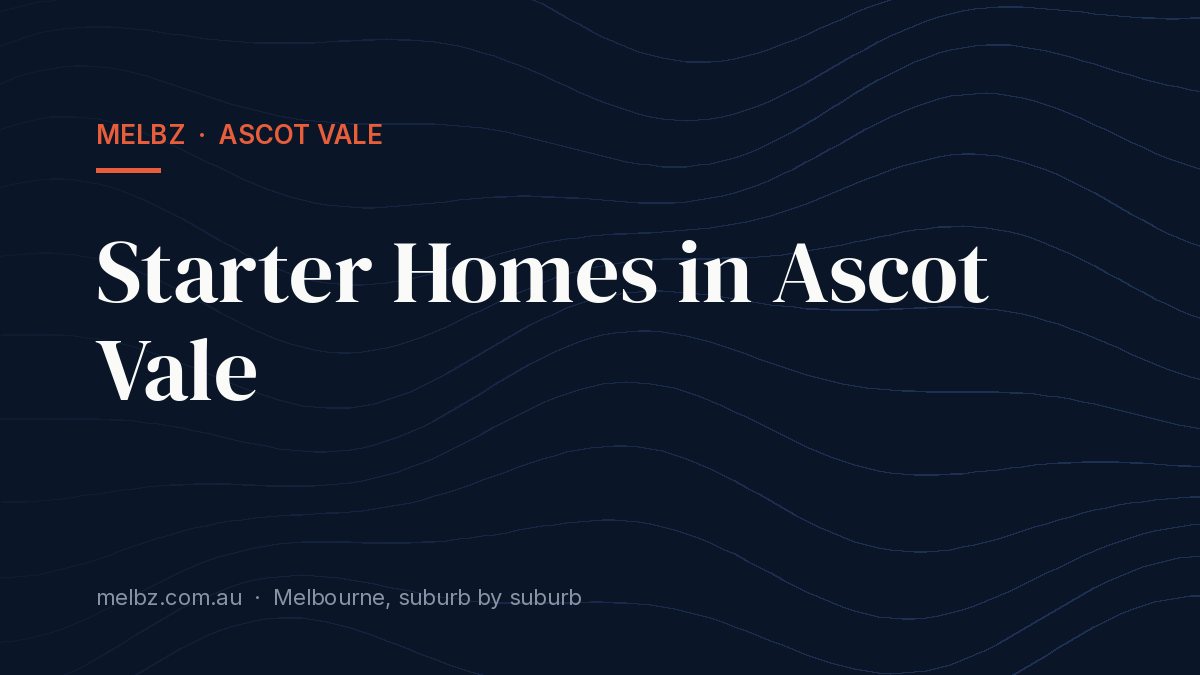 Title card: Starter Homes in Ascot Vale