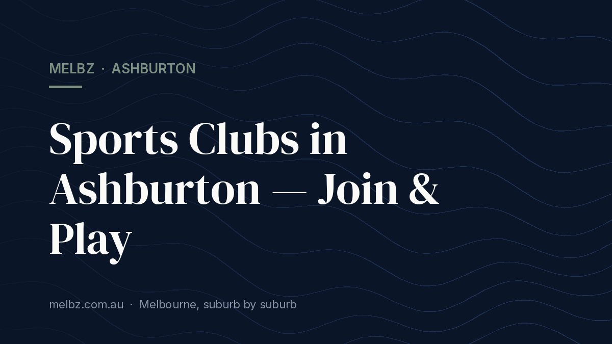 Title card: Sports Clubs in Ashburton — Join & Play