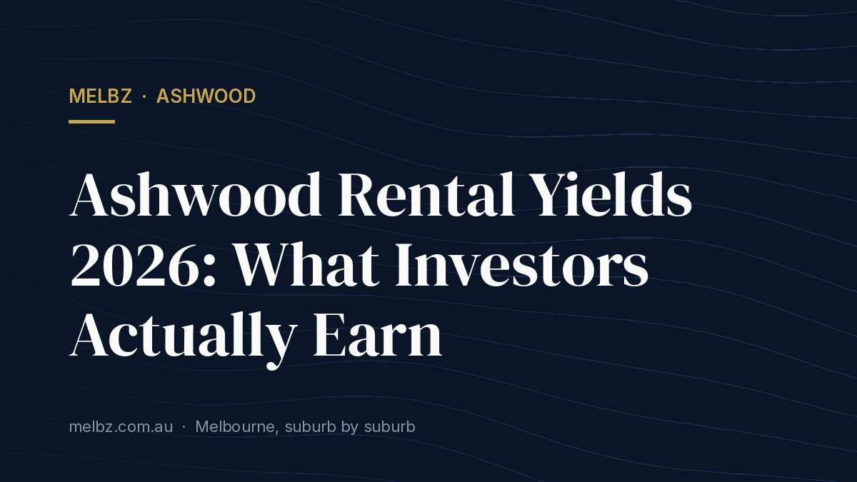 Title card: Ashwood Rental Yields 2026: What Investors Actually Earn