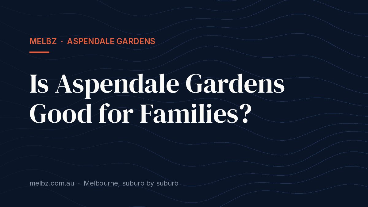 Title card: Is Aspendale Gardens Good for Families?