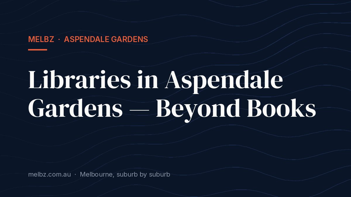 Title card: Libraries in Aspendale Gardens — Beyond Books
