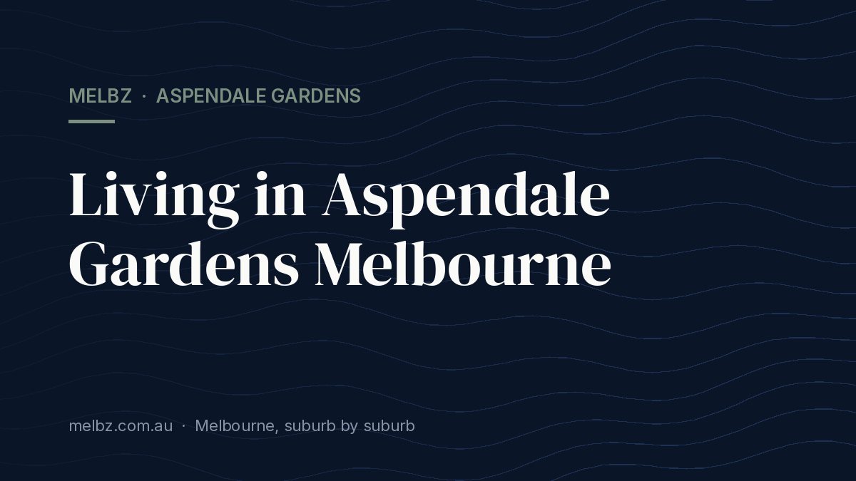 Title card: Living in Aspendale Gardens Melbourne