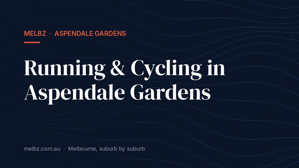 Title card: Running & Cycling in Aspendale Gardens