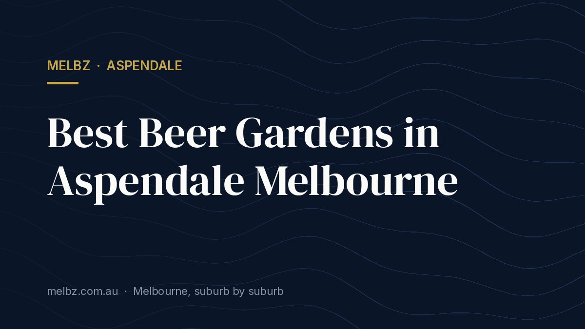 Title card: Best Beer Gardens in Aspendale Melbourne