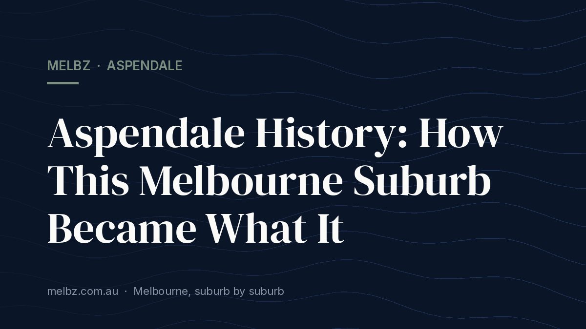Title card: Aspendale History: How This Melbourne Suburb Became What It