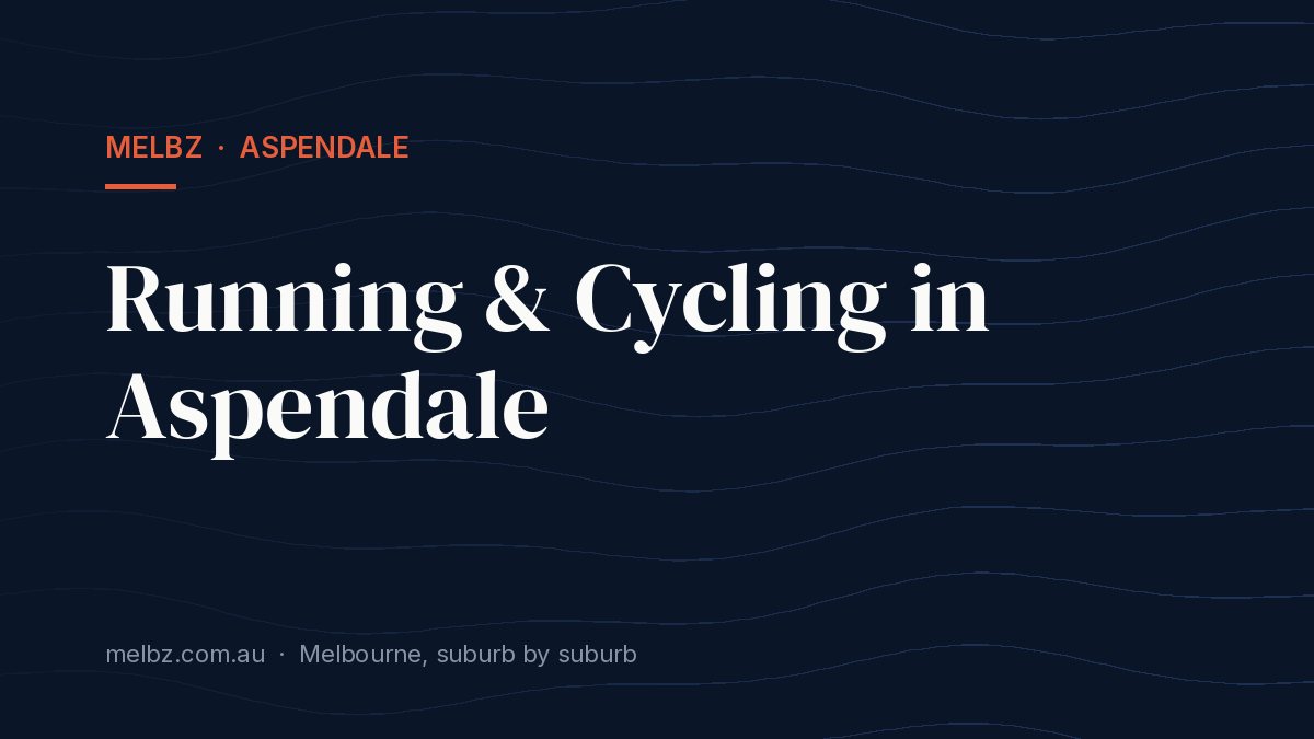Title card: Running & Cycling in Aspendale