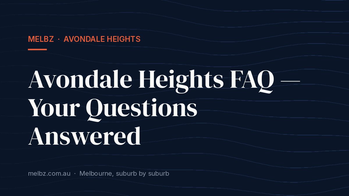 Title card: Avondale Heights FAQ — Your Questions Answered