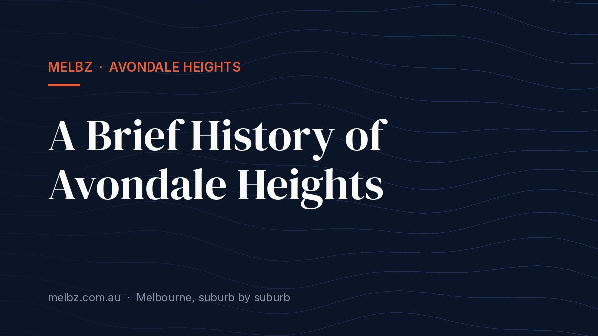 Title card: A Brief History of Avondale Heights