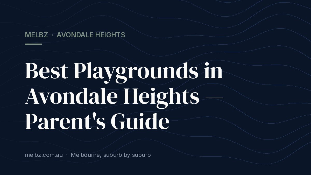 Title card: Best Playgrounds in Avondale Heights — Parent's Guide