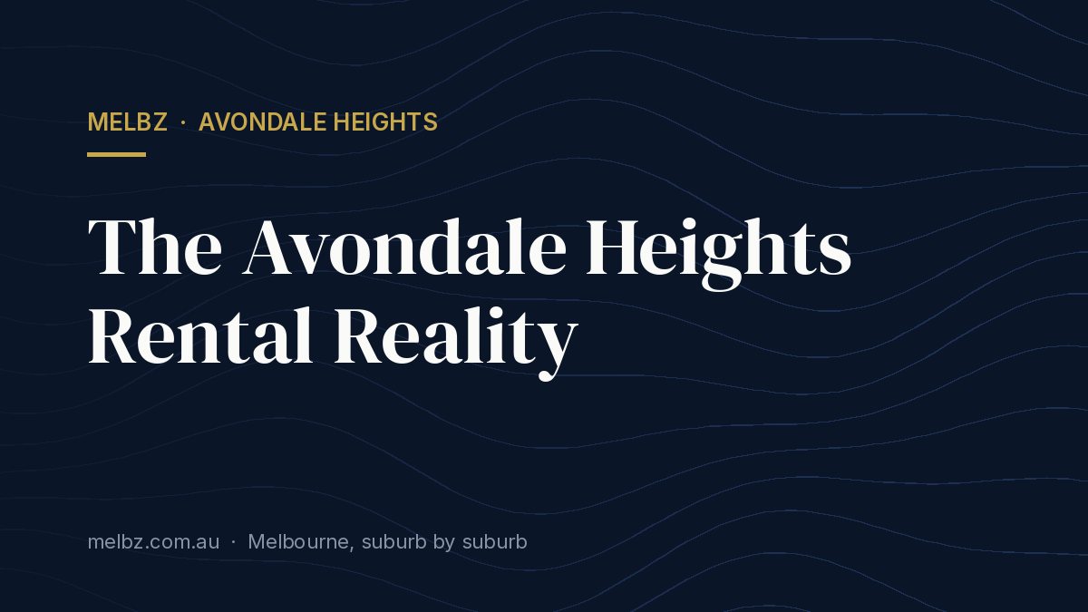 Title card: The Avondale Heights Rental Reality