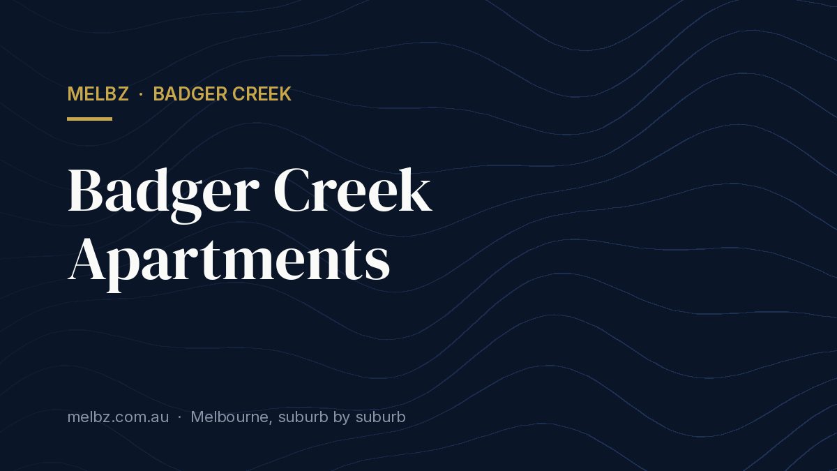 Title card: Badger Creek Apartments