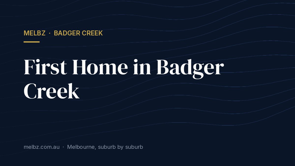 Title card: First Home in Badger Creek