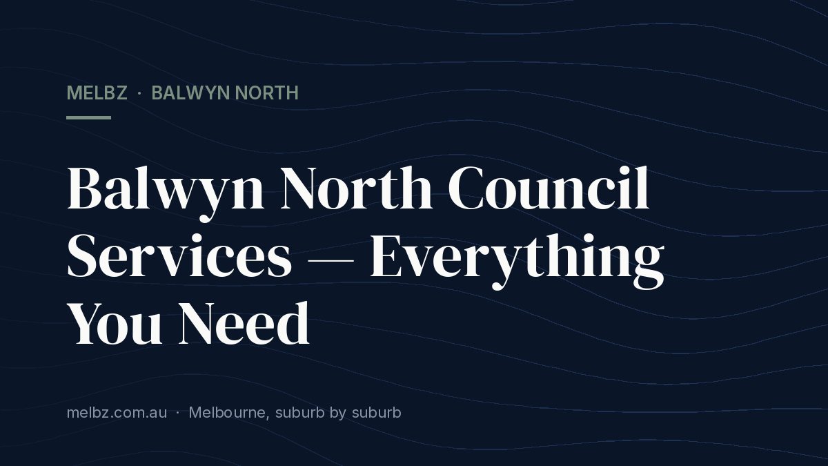 Title card: Balwyn North Council Services — Everything You Need
