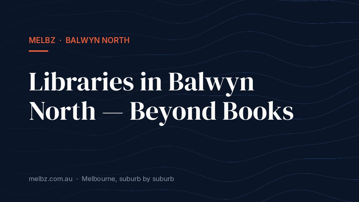 Title card: Libraries in Balwyn North — Beyond Books