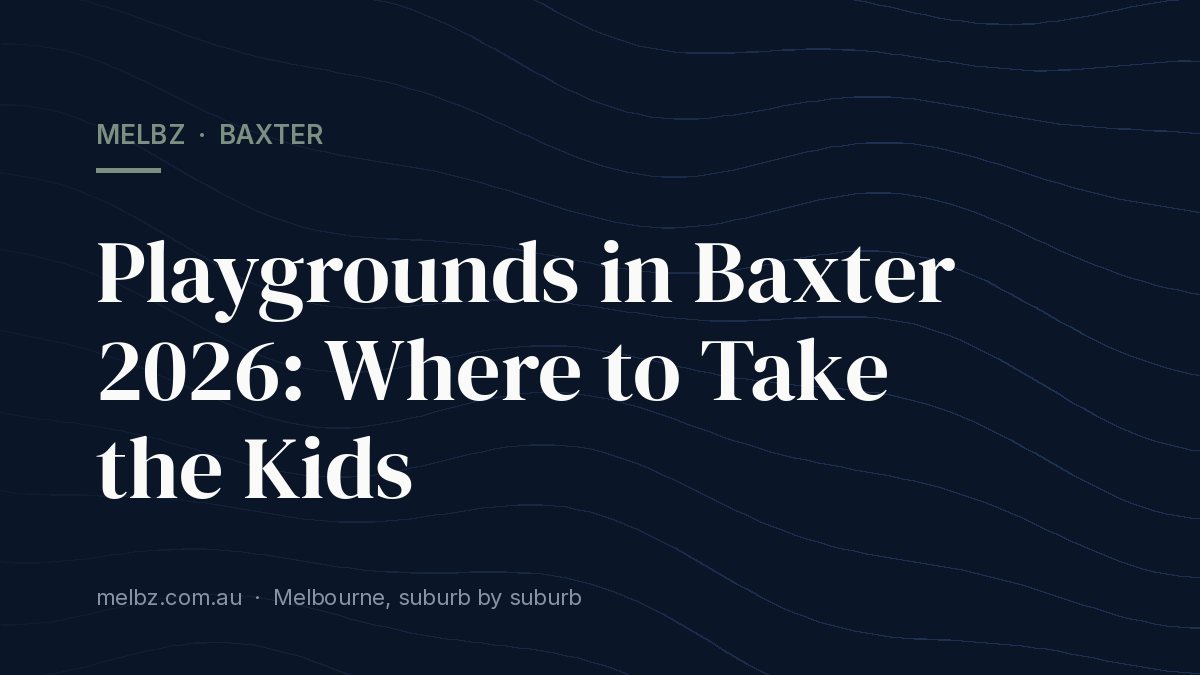 Title card: Playgrounds in Baxter 2026: Where to Take the Kids
