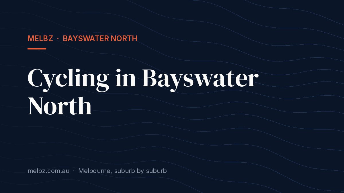 Title card: Cycling in Bayswater North