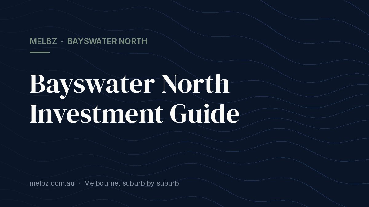 Title card: Bayswater North Investment Guide