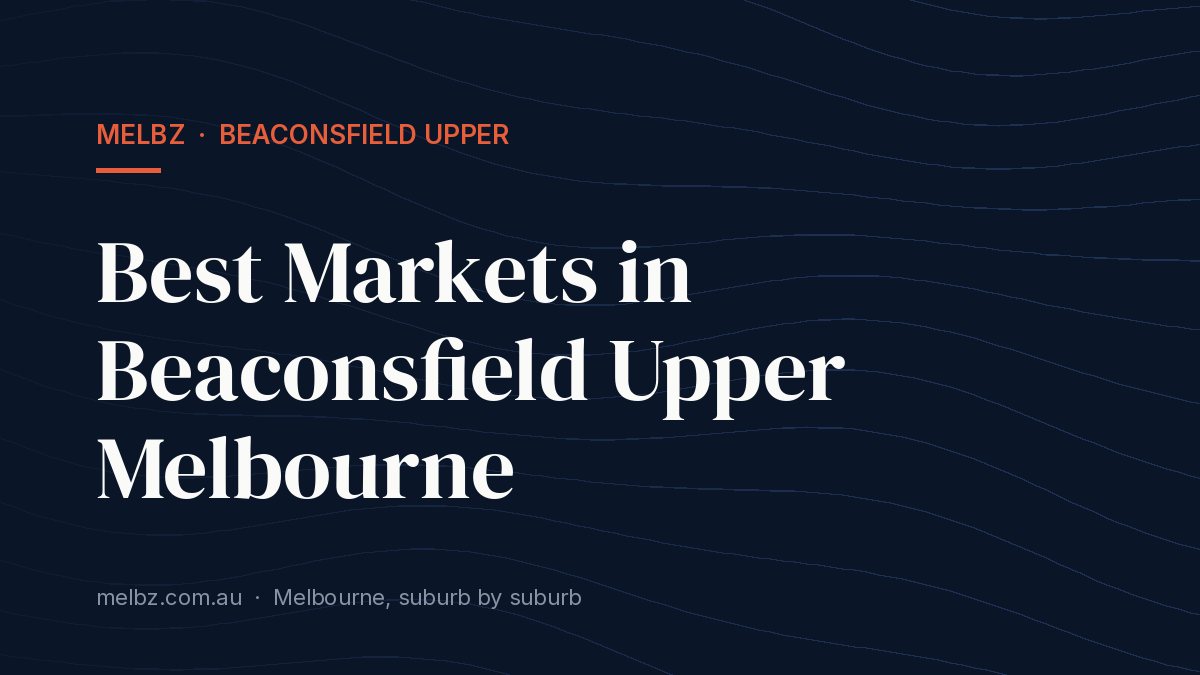 Title card: Best Markets in Beaconsfield Upper Melbourne