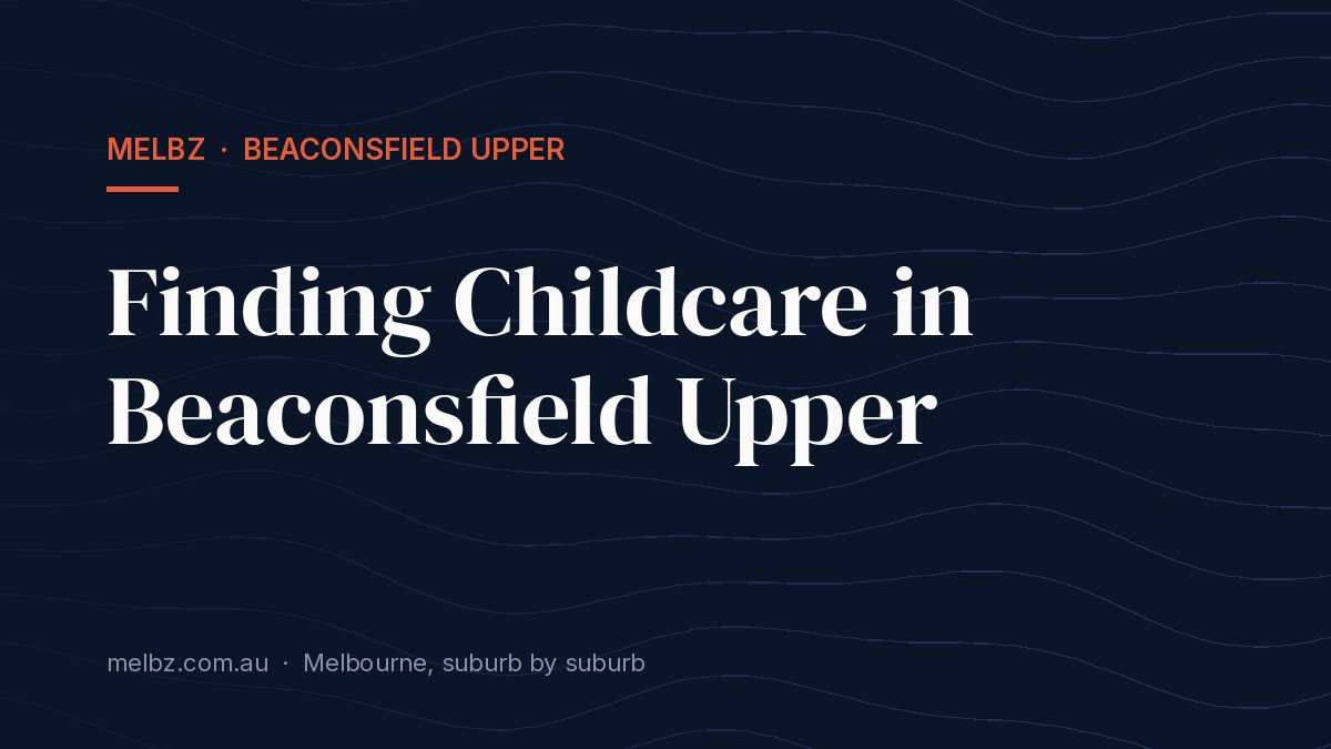 Title card: Finding Childcare in Beaconsfield Upper
