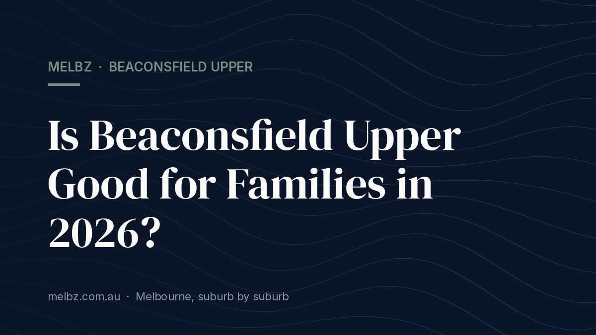 Title card: Is Beaconsfield Upper Good for Families in 2026?