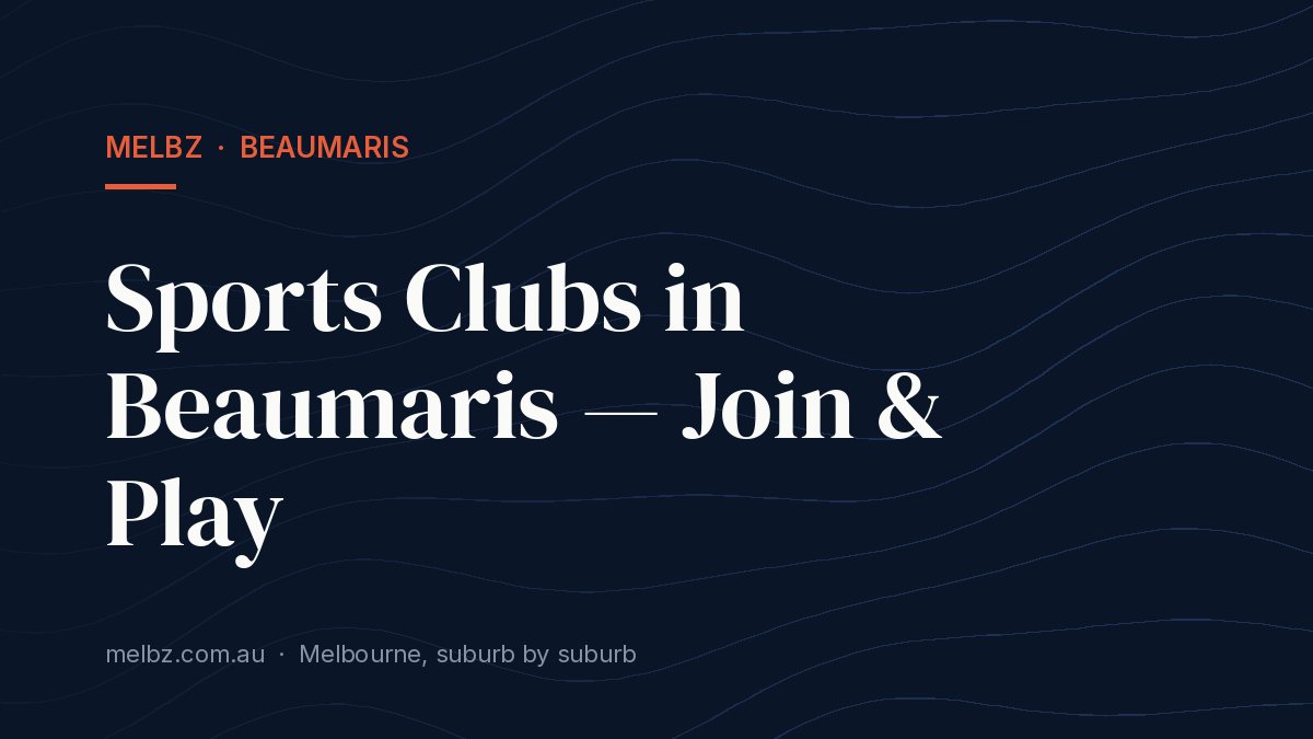 Title card: Sports Clubs in Beaumaris — Join & Play