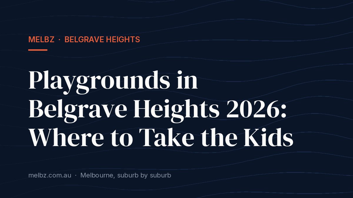 Title card: Playgrounds in Belgrave Heights 2026: Where to Take the Kids