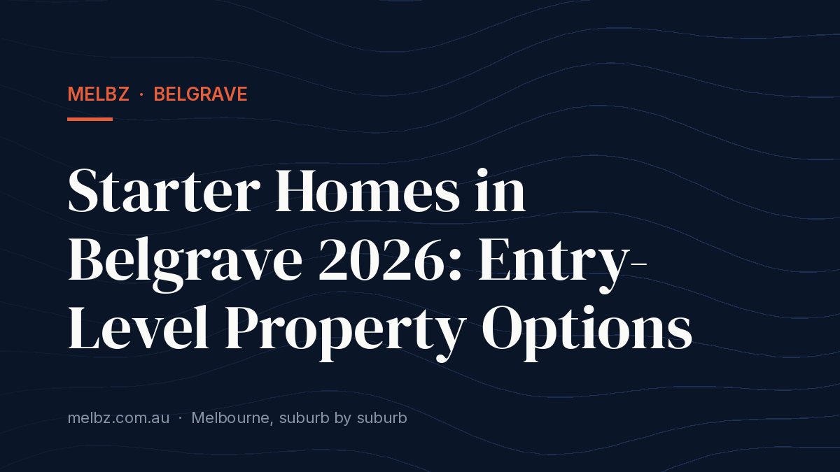 Title card: Starter Homes in Belgrave 2026: Entry-Level Property Options