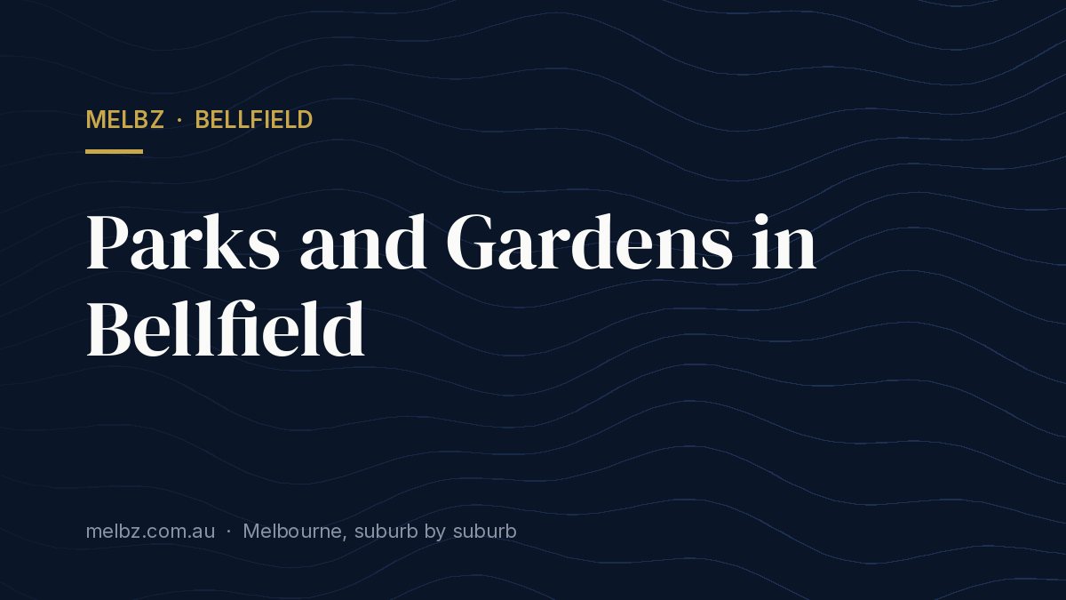 Title card: Parks and Gardens in Bellfield