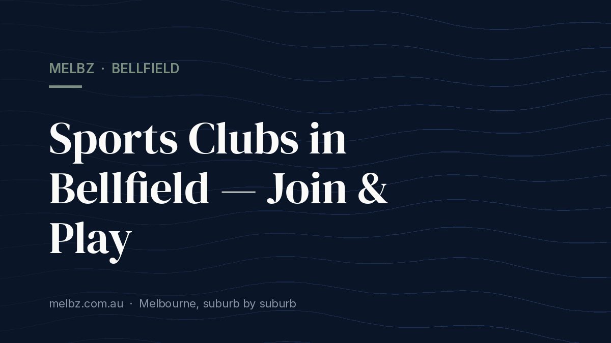 Title card: Sports Clubs in Bellfield — Join & Play