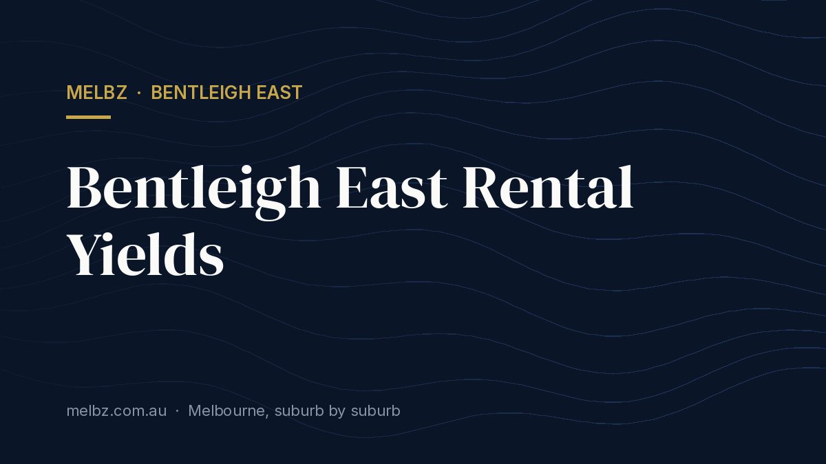 Title card: Bentleigh East Rental Yields