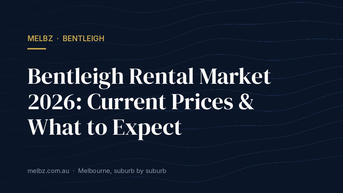Title card: Bentleigh Rental Market 2026: Current Prices & What to Expect